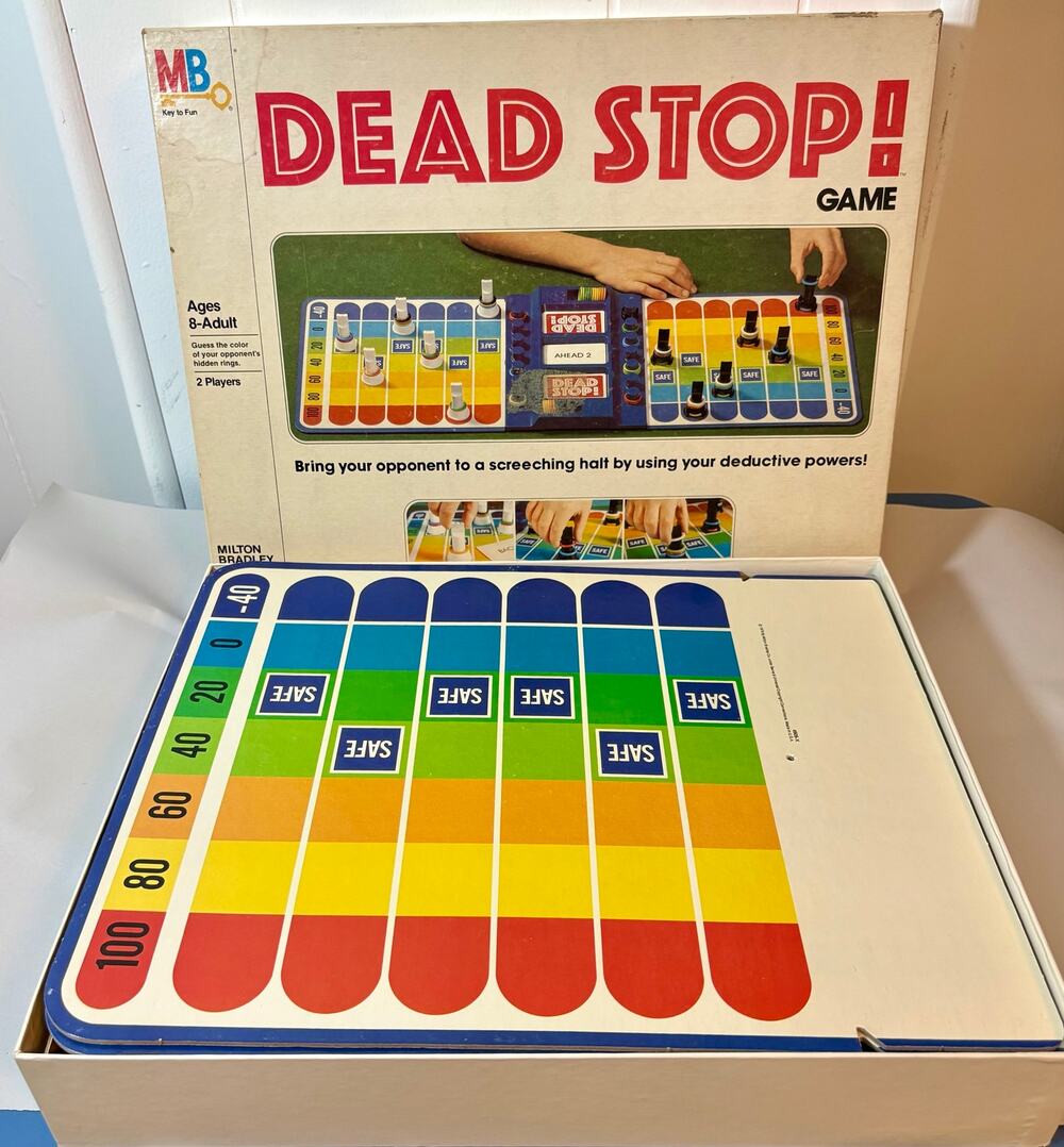 Vintage Dead Stop Game 1979 Milton Bradley Deductive Board Game Complete H3